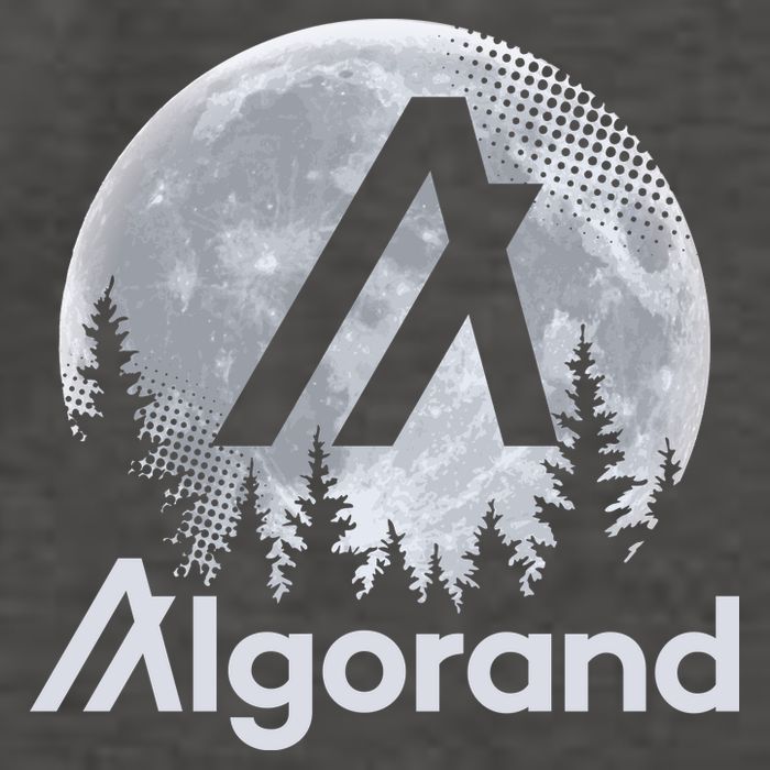 Algorand ALGO Coin Cryptocurrency Wilderness Full Moon Vector Backpack