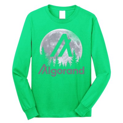 Algorand ALGO Coin Cryptocurrency Wilderness Full Moon Long Sleeve Shirt