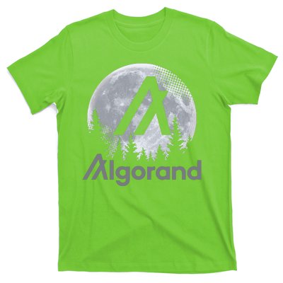 Algorand ALGO Coin Cryptocurrency Wilderness Full Moon T-Shirt