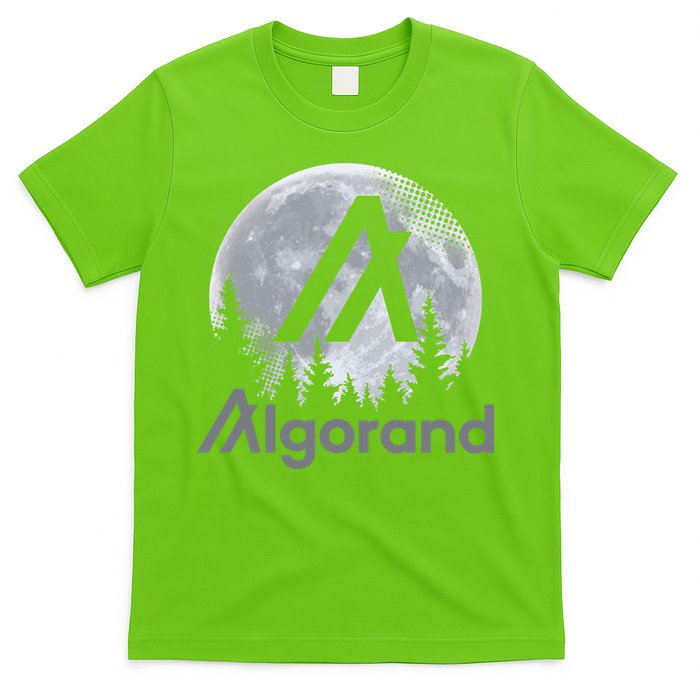 Algorand ALGO Coin Cryptocurrency Wilderness Full Moon T-Shirt