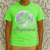 Algorand ALGO Coin Cryptocurrency Wilderness Full Moon T-Shirt