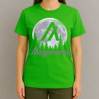 Algorand ALGO Coin Cryptocurrency Wilderness Full Moon T-Shirt
