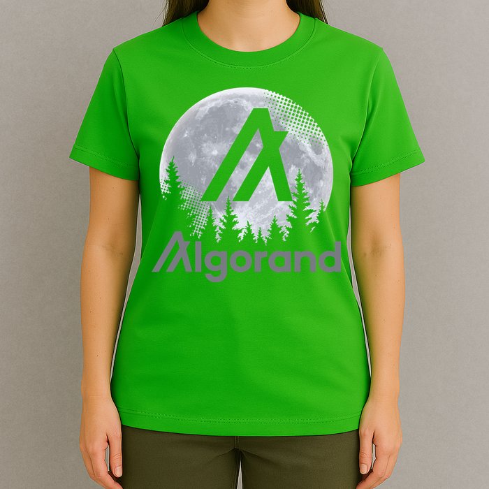 Algorand ALGO Coin Cryptocurrency Wilderness Full Moon T-Shirt