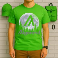 Algorand ALGO Coin Cryptocurrency Wilderness Full Moon T-Shirt