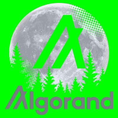 Algorand ALGO Coin Cryptocurrency Wilderness Full Moon T-Shirt