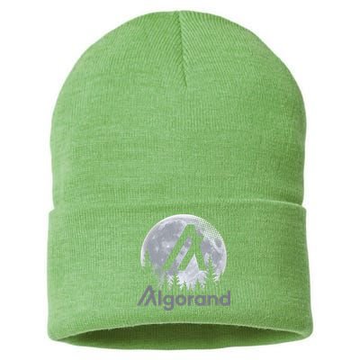 Algorand ALGO Coin Cryptocurrency Wilderness Full Moon Sustainable Knit Beanie