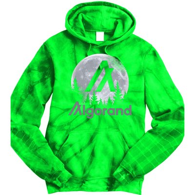 Algorand ALGO Coin Cryptocurrency Wilderness Full Moon Tie Dye Hoodie