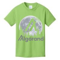 Algorand ALGO Coin Cryptocurrency Wilderness Full Moon Kids T-Shirt
