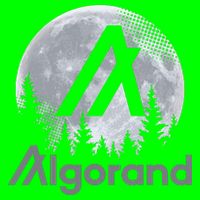 Algorand ALGO Coin Cryptocurrency Wilderness Full Moon Kids T-Shirt