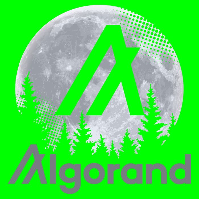 Algorand ALGO Coin Cryptocurrency Wilderness Full Moon Kids T-Shirt