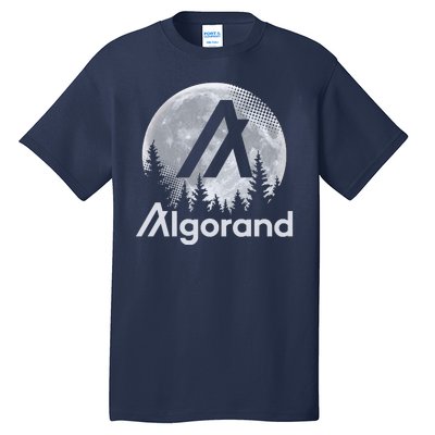 Algorand ALGO Coin Cryptocurrency Wilderness Full Moon Tall T-Shirt