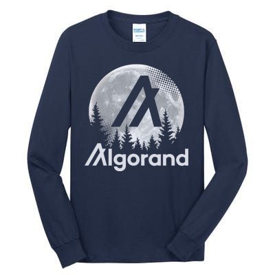 Algorand ALGO Coin Cryptocurrency Wilderness Full Moon Tall Long Sleeve T-Shirt