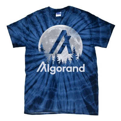 Algorand ALGO Coin Cryptocurrency Wilderness Full Moon Tie-Dye T-Shirt