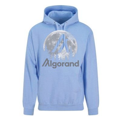 Algorand ALGO Coin Cryptocurrency Wilderness Full Moon Unisex Surf Hoodie