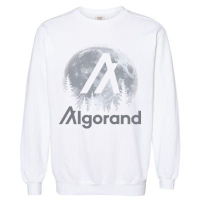 Algorand ALGO Coin Cryptocurrency Wilderness Full Moon Garment-Dyed Sweatshirt