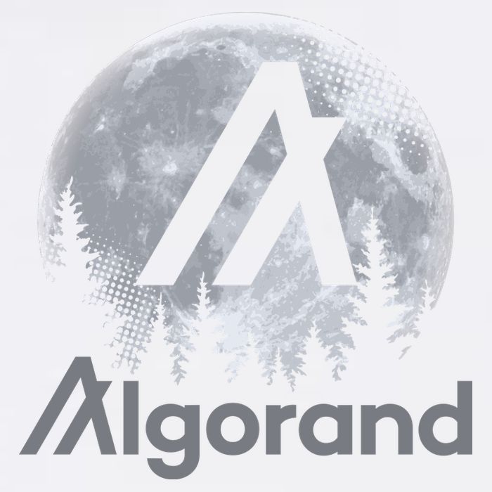 Algorand ALGO Coin Cryptocurrency Wilderness Full Moon Garment-Dyed Sweatshirt