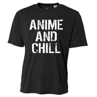 Anime And Chill Humorous Fun Humor Cooling Performance Crew T-Shirt