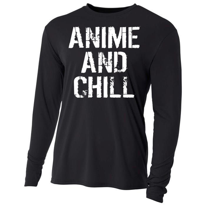 Anime And Chill Humorous Fun Humor Cooling Performance Long Sleeve Crew