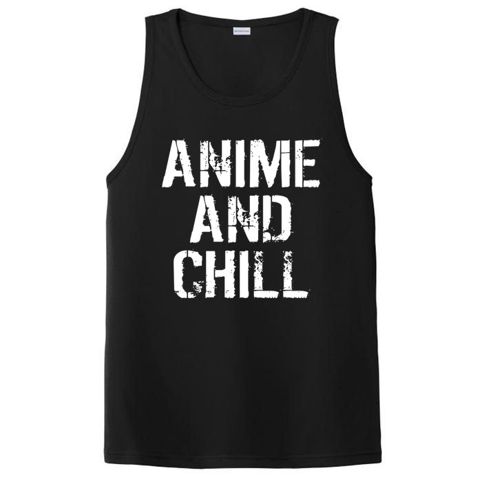 Anime And Chill Humorous Fun Humor PosiCharge Competitor Tank