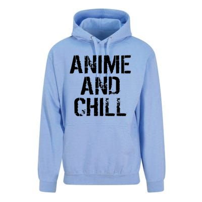 Anime And Chill Humorous Fun Humor Unisex Surf Hoodie