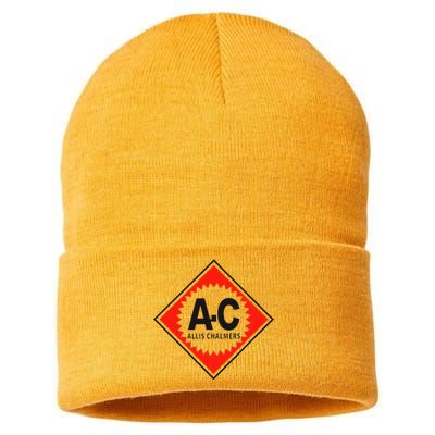 Allis And Chalmers Retro Farm Tractor Sustainable Knit Beanie