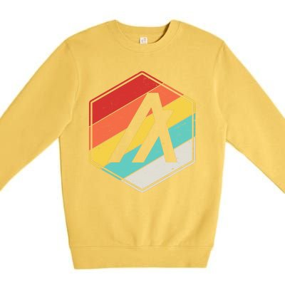 Algorand ALGO Coin Cryptocurrency Retro Colors Premium Crewneck Sweatshirt