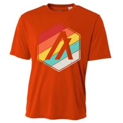 Algorand ALGO Coin Cryptocurrency Retro Colors Cooling Performance Crew T-Shirt