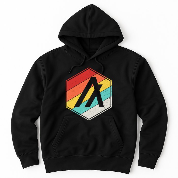 Algorand ALGO Coin Cryptocurrency Retro Colors Hoodie