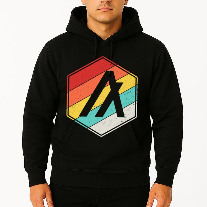 Algorand ALGO Coin Cryptocurrency Retro Colors Hoodie