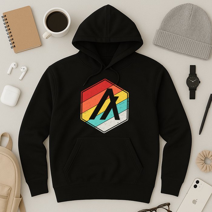 Algorand ALGO Coin Cryptocurrency Retro Colors Hoodie
