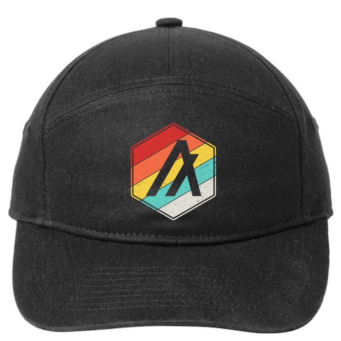 Algorand ALGO Coin Cryptocurrency Retro Colors 7-Panel Snapback Hat