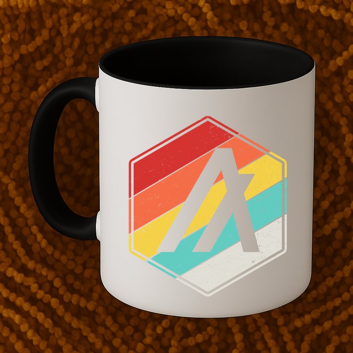 Algorand ALGO Coin Cryptocurrency Retro Colors Coffee Mug