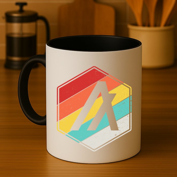 Algorand ALGO Coin Cryptocurrency Retro Colors Coffee Mug