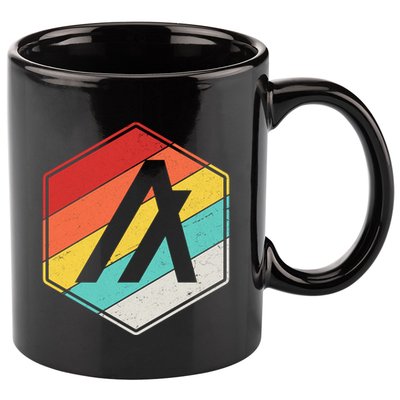 Algorand ALGO Coin Cryptocurrency Retro Colors 11oz C Handle Ceramic Mug