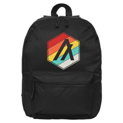 Algorand ALGO Coin Cryptocurrency Retro Colors 16 in Basic Backpack