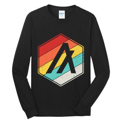 Algorand ALGO Coin Cryptocurrency Retro Colors Tall Long Sleeve T-Shirt