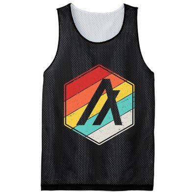Algorand ALGO Coin Cryptocurrency Retro Colors Mesh Reversible Basketball Jersey Tank