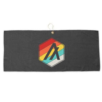 Algorand ALGO Coin Cryptocurrency Retro Colors Large Microfiber Waffle Golf Towel