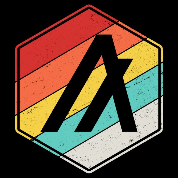 Algorand ALGO Coin Cryptocurrency Retro Colors Premium T-Shirt
