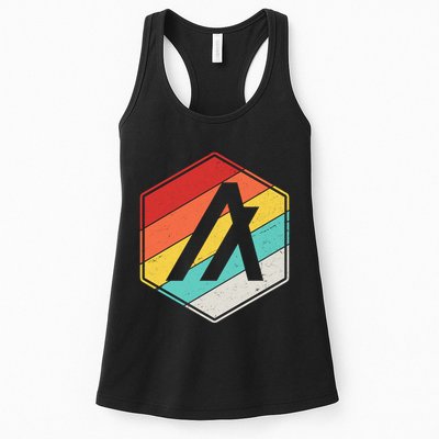 Algorand ALGO Coin Cryptocurrency Retro Colors Womens Tank Top