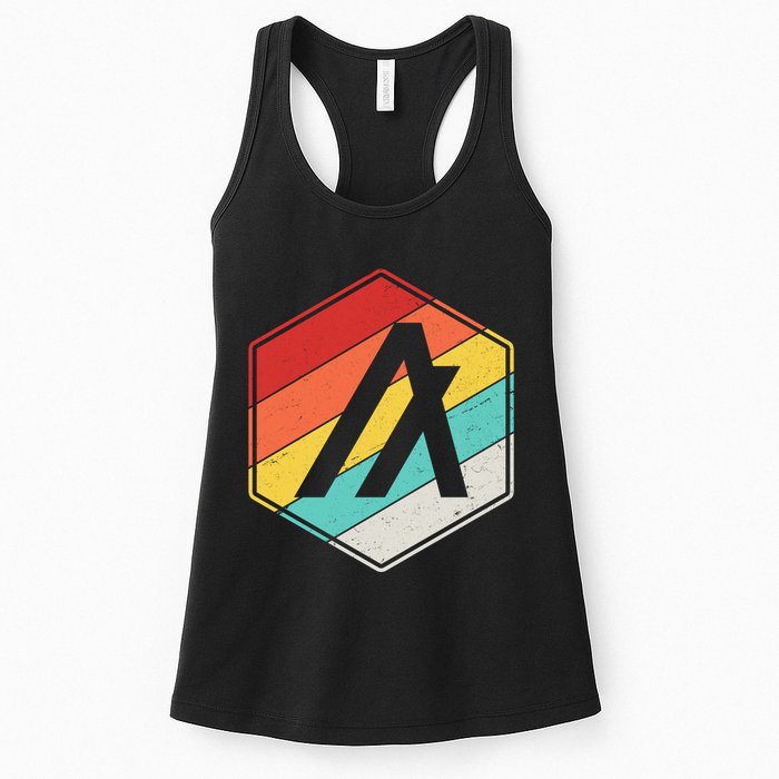 Algorand ALGO Coin Cryptocurrency Retro Colors Womens Tank Top