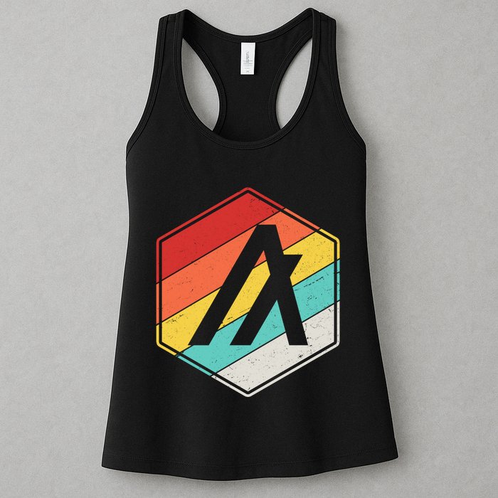 Algorand ALGO Coin Cryptocurrency Retro Colors Womens Tank Top