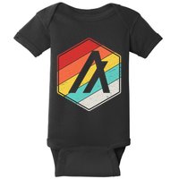 Algorand ALGO Coin Cryptocurrency Retro Colors Baby Bodysuit