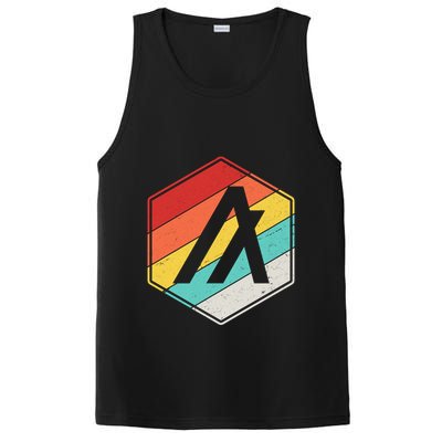 Algorand ALGO Coin Cryptocurrency Retro Colors PosiCharge Competitor Tank