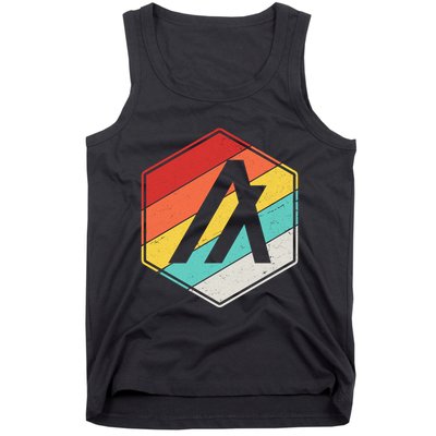 Algorand ALGO Coin Cryptocurrency Retro Colors Tank Top