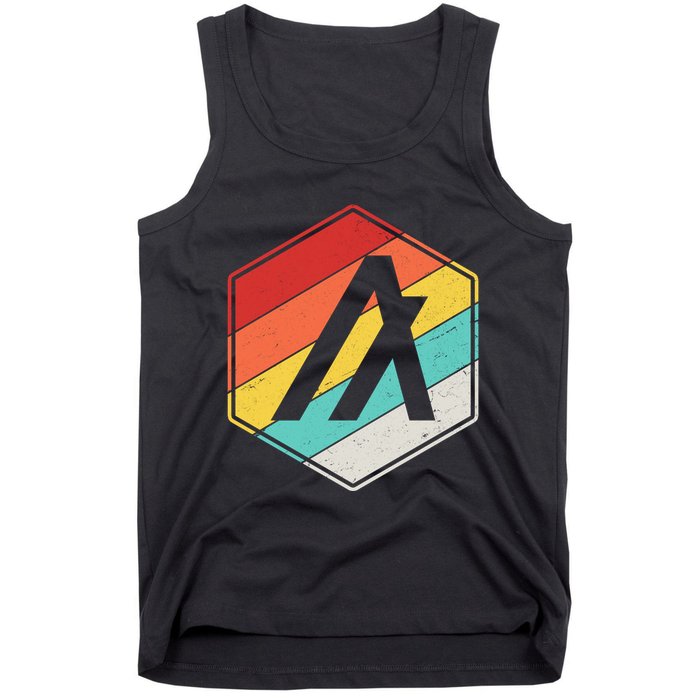 Algorand ALGO Coin Cryptocurrency Retro Colors Tank Top