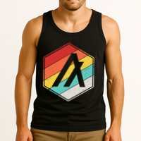 Algorand ALGO Coin Cryptocurrency Retro Colors Tank Top