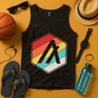 Algorand ALGO Coin Cryptocurrency Retro Colors Tank Top