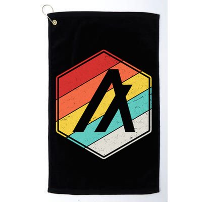 Algorand ALGO Coin Cryptocurrency Retro Colors Golf Towel
