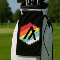 Algorand ALGO Coin Cryptocurrency Retro Colors Golf Towel